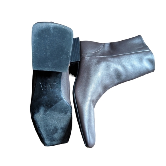 Zara Square Toe And Heel Booties - Picture 6 of 9